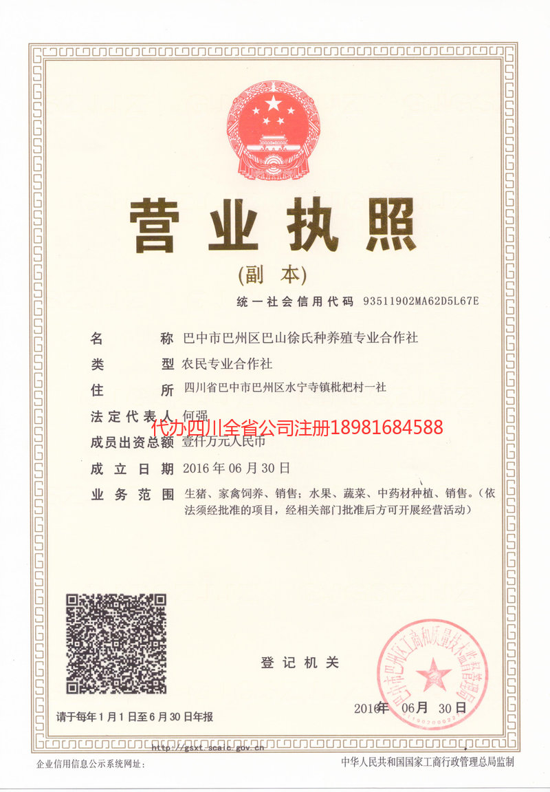 大关大关巴山徐氏种养殖专业合作社