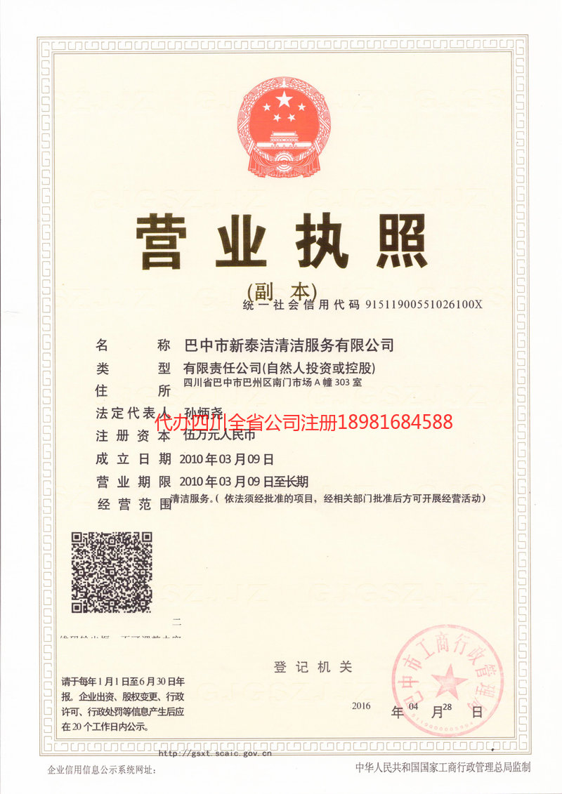 大关大关新泰洁清洁服务有限公司